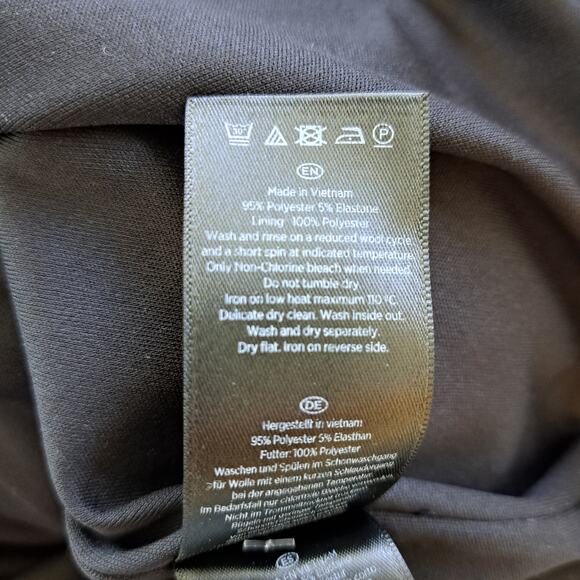 HOBBS London Farrah Twist-Front Polka Dot Sheath Dress Black & White Size 10 - Picture 14 of 14